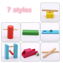 Load image into Gallery viewer, 120 Pcs/set Wooden Domino Institution Accessories Organ Blocks Rainbow Jigsaw Dominoes Montessori Educational Toys for Children